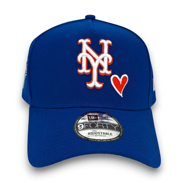 NY Mets Heart New Era 9FORTY AF Blue Snapback Hat