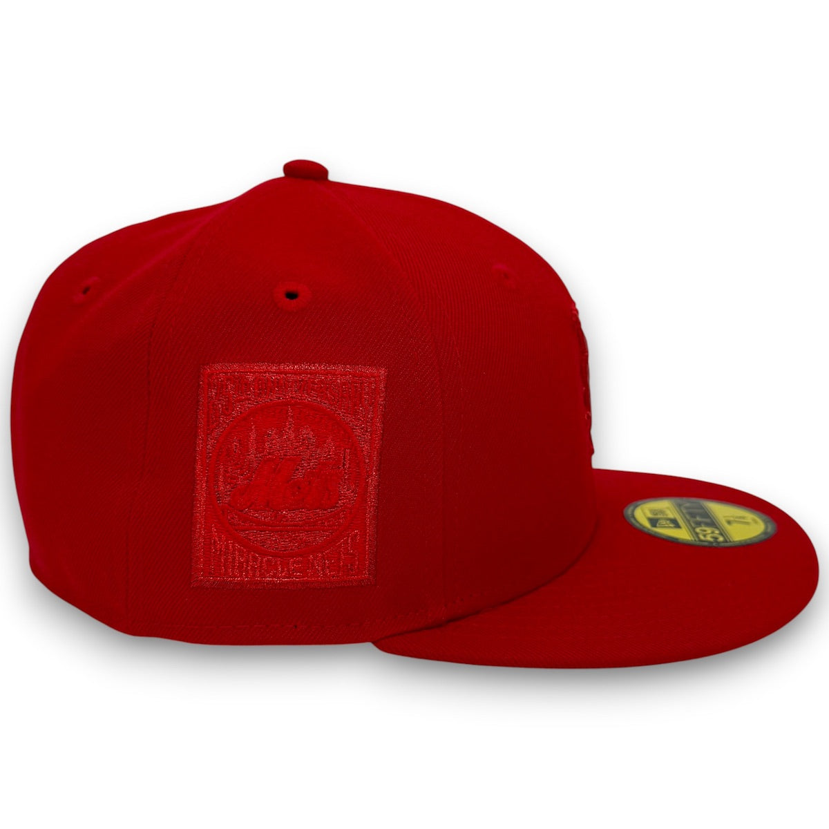NY Mets Metallic 25th 59FIFTY New Era Red Hat
