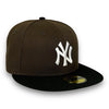 NY Yankees Basic 59FIFTY New Era Walnut & Black Hat