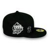 NY Yankees Canvas 99WS 59FIFTY New Era Black Hat