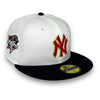 🇺🇸 NY Yankees 00 WS 59FIFTY New Era White & Navy Hat