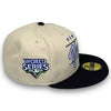 NY Yankees 09 WS 59FIFTY New Era Stone & Navy Fitted Hat K. Green Bottom