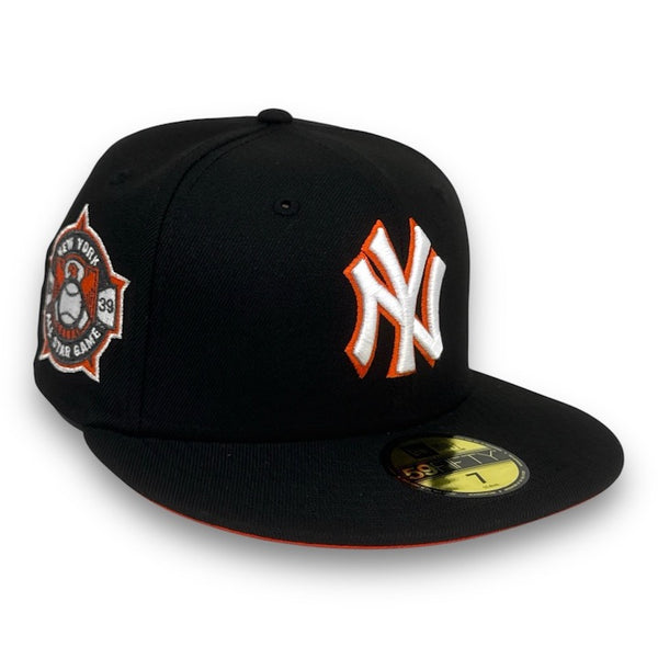 NY Yankees 39 ASG 59FIFTY Fitted Black Hat Orange UV