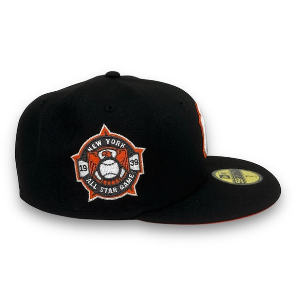 NY Yankees 39 ASG 59FIFTY Fitted Black Hat Orange UV