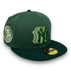 NY Yankees 49WS 59FIFTY Fitted Green & DK Green Hat