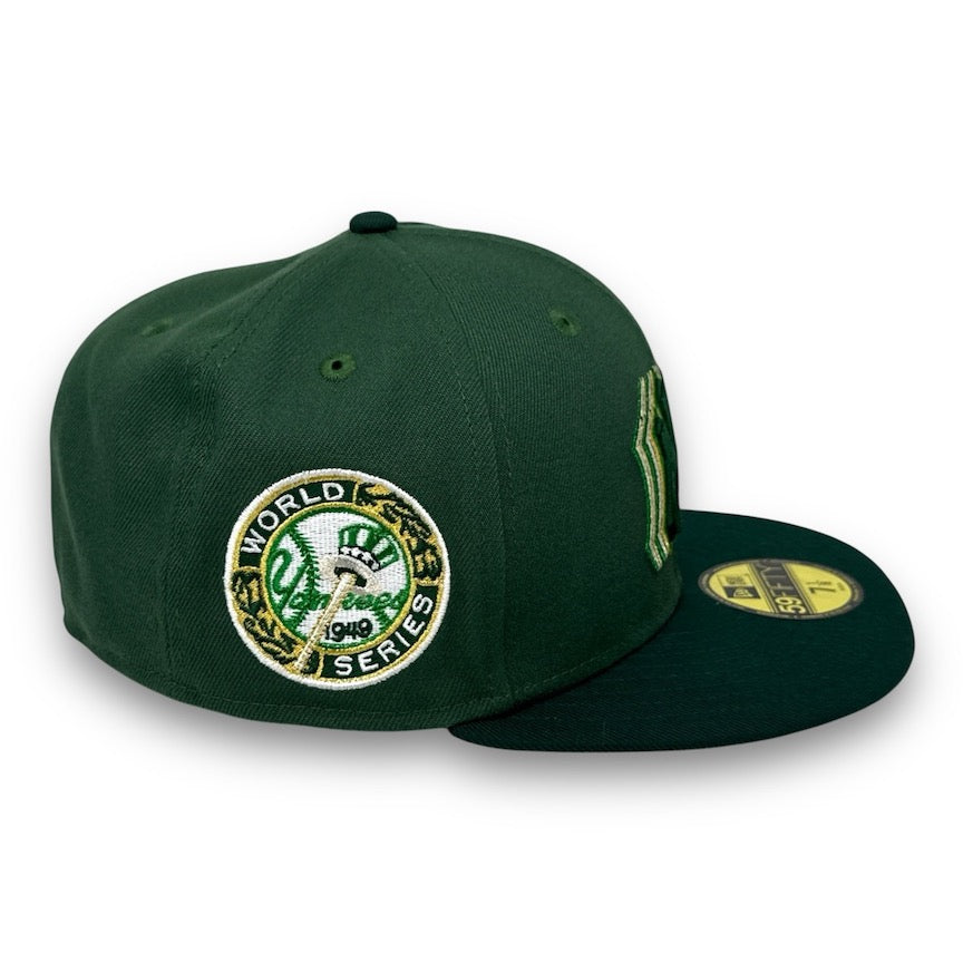 NY Yankees 49WS 59FIFTY Fitted Green & DK Green Hat