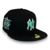 NY Yankees 75 59FIFTY Fitted Black Hat Mint UV
