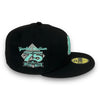 NY Yankees 75 59FIFTY Fitted Black Hat Mint UV