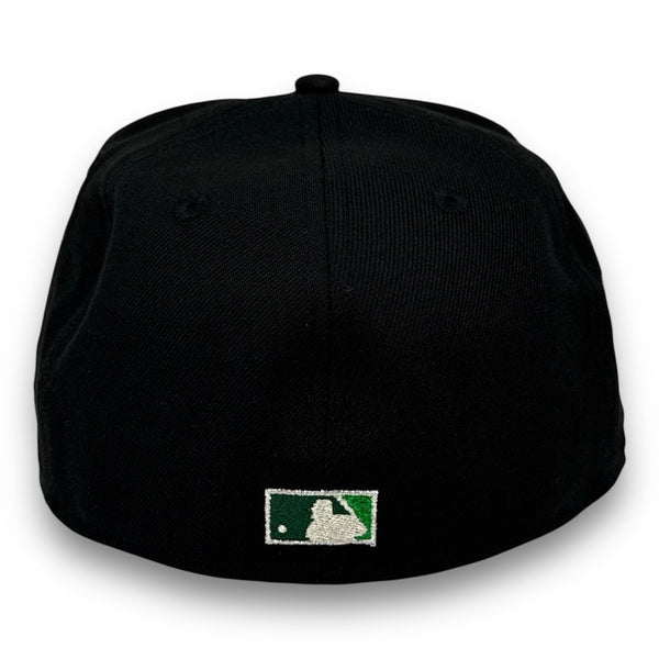 NY Yankees 75 59FIFTY Fitted Black Hat Pink UV