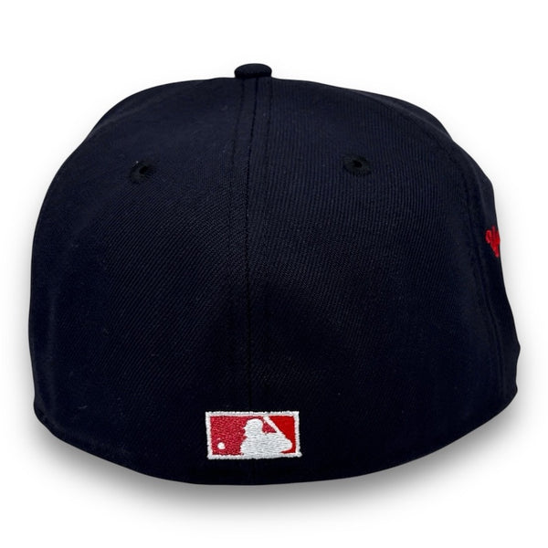 NY Yankees 75 59FIFTY Fitted Navy Hat Red UV