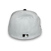 NY Yankees 75 59FIFTY New Era White & Black Hat Snow Grey UV