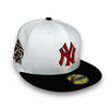 NY Yankees 75 59FIFTY New Era White & Black Hat Red UV