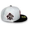 NY Yankees 75 59FIFTY New Era White & Black Hat Red UV