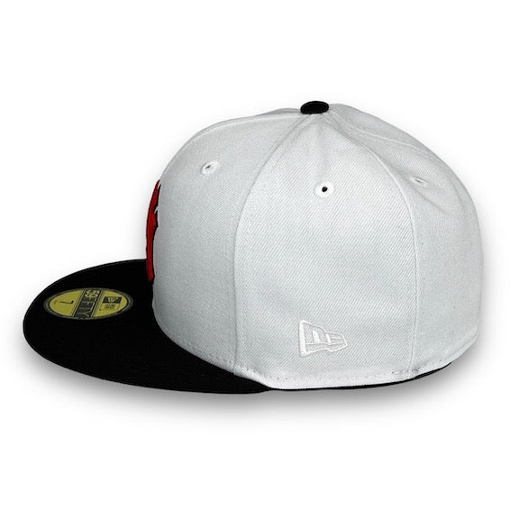 NY Yankees 75 59FIFTY New Era White & Black Hat Red UV