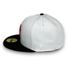 NY Yankees 75 59FIFTY New Era White & Black Hat Red UV