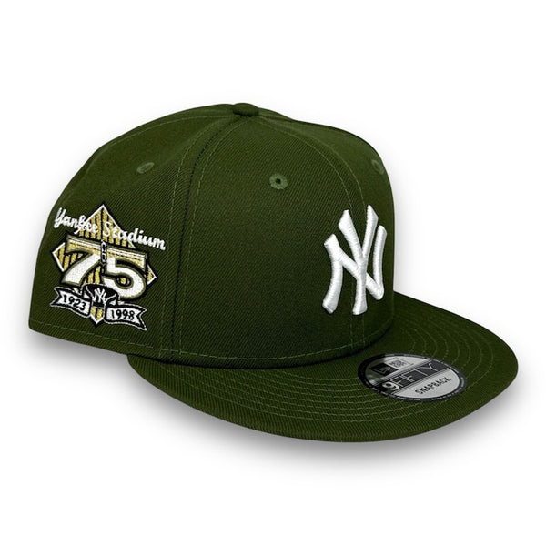 NY Yankees 75 9FIFTY New Era Riffle Green Snapback Hat