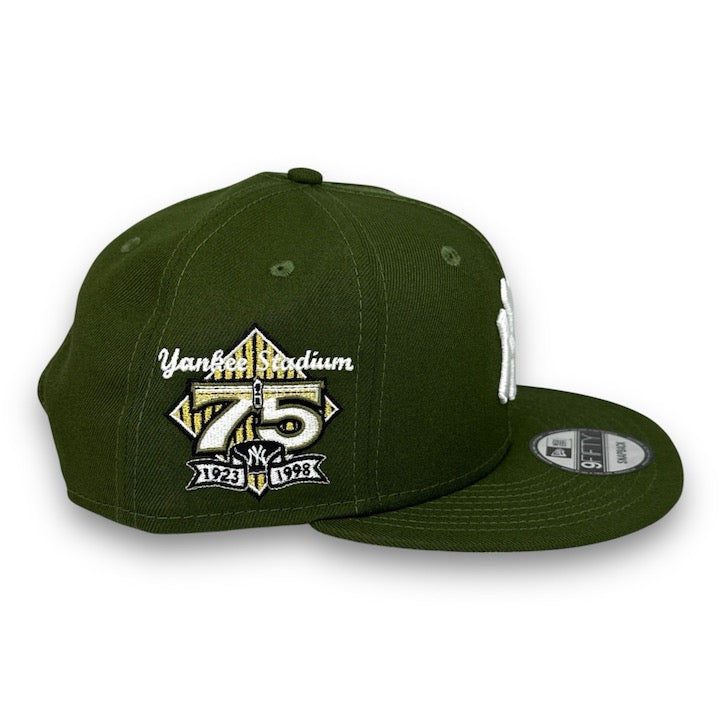 NY Yankees 75 9FIFTY New Era Riffle Green Snapback Hat