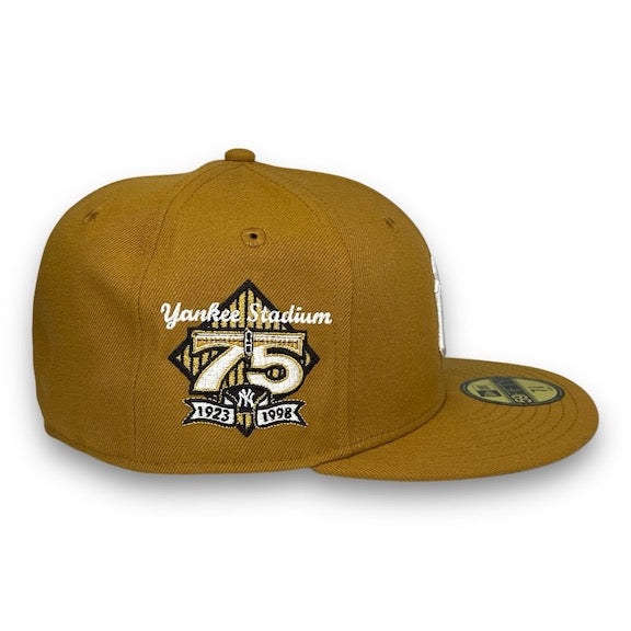 NY Yankees 75th 59FIFTY New Era Panama Tan Hat