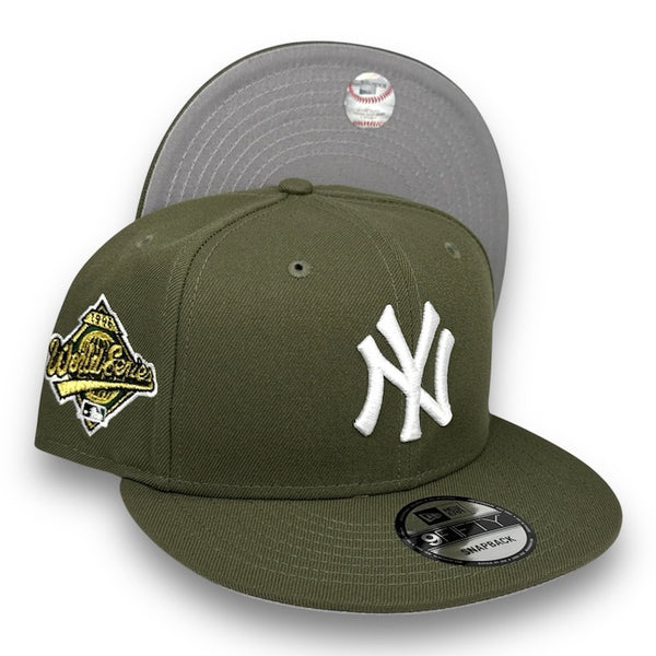 NY Yankees 96WS 9FIFTY New Era Olive Green Snapback Hat