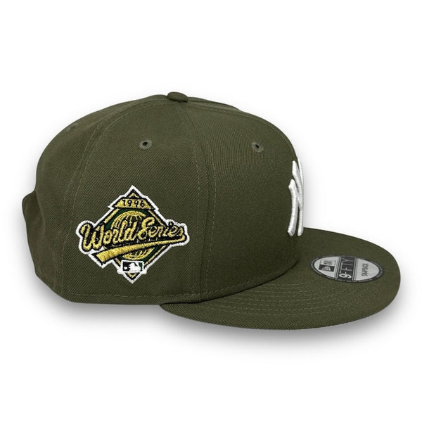 NY Yankees 96WS 9FIFTY New Era Olive Green Snapback Hat