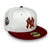 NY Yankees 98 WS 59FIFTY New Era White & H Red Hat