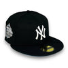NY Yankees 99 WS 59FIFTY New Era Black Hat Sky Blue Bottom