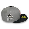 NY Yankees 99 WS 59FIFTY New Era Gray & Graphite Hat Pink UV