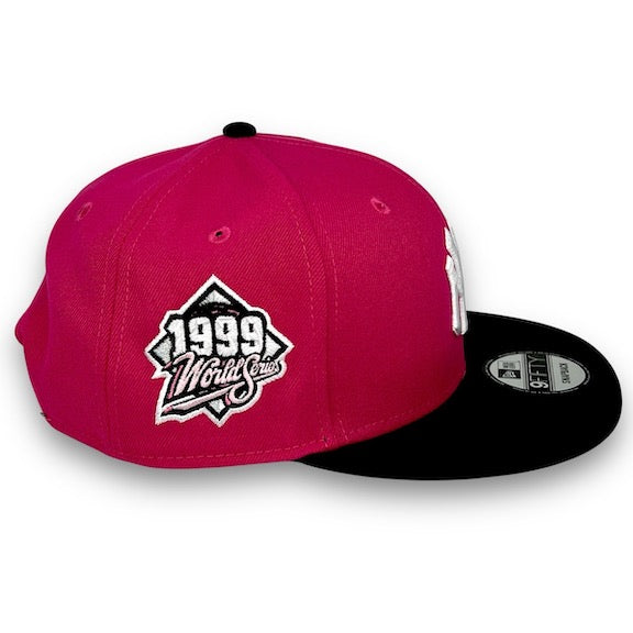NY Yankees 99WS 9FIFTY New Era Beetroot Pink Snapback Hat