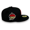 NY Yankees 99 WS New Era 59FIFTY Black Fitted Hat Red Bottom