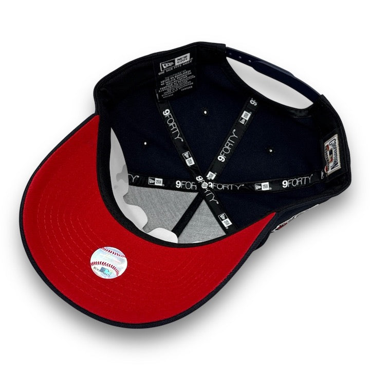 NY Yankees 99 WS New Era 9FORTY AF Navy Snapback Hat Red UV