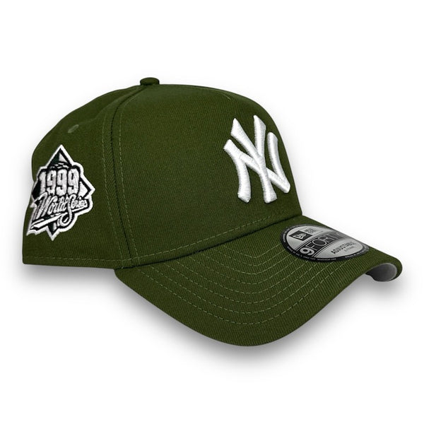 NY Yankees 99 WS New Era 9FORTY AF Olive Green Snapback Hat