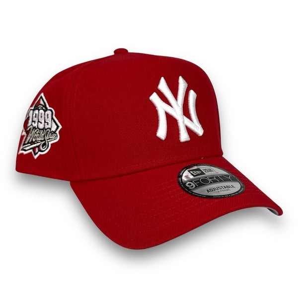 NY Yankees 99 WS New Era 9FORTY AF Red Snapback Hat