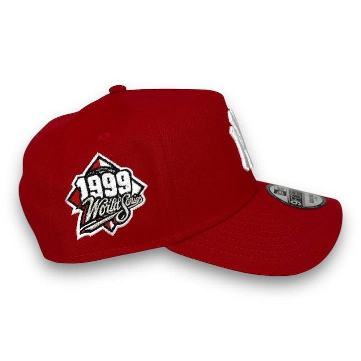 NY Yankees 99 WS New Era 9FORTY AF Red Snapback Hat