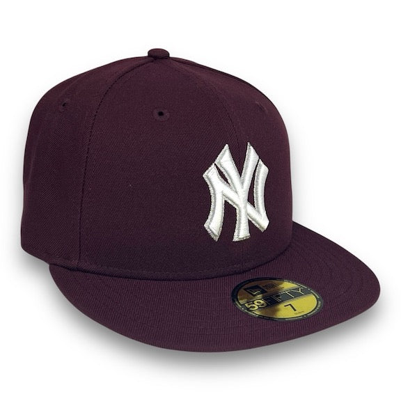 NY Yankees Basic 59FIFTY New Era Maroon Hat