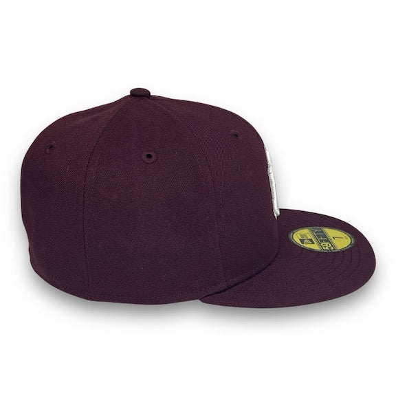 NY Yankees Basic 59FIFTY New Era Maroon Hat