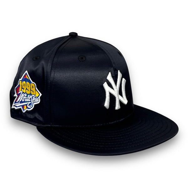 NY Yankees Satin 99WS 9FIFTY New Era Navy Snapback Hat