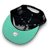 NY Yankees Satin 9FIFTY New Era Black Snapback Hat Mint UV