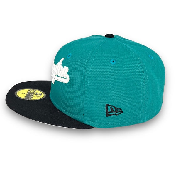 Nationals 19 WS New Era 59FIFTY NW Green & Black Hat Snow Grey Botton