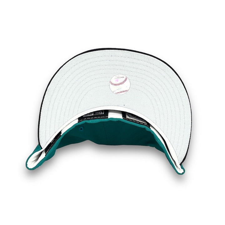 Nationals 19 WS New Era 59FIFTY NW Green & Black Hat Snow Grey Botton