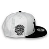 Nets NBA New Era 9FIFTY White & Black Snapback Hat Grey Botton