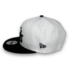 Nets NBA New Era 9FIFTY White & Black Snapback Hat Grey Botton