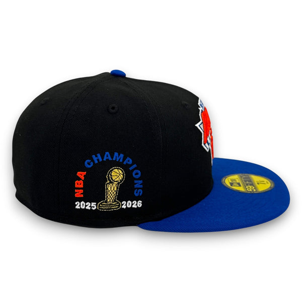 New York Knicks 26 Champs 59FIFTY New Era Black & Blue Hat