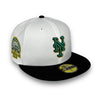 New York Mets 59FIFTY New Era White & Black Fitted Hat Snow Grey Bottom