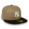 NY Yankee Basic 59FIFTY New Era Camel & Brown Hat