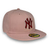 New York Yankee Basic 59FIFTY New Era Pink Rouge Hat