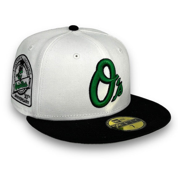 Orioles 30th New Era 59FIFTY White & Black Fitted Hat