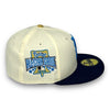 Phillies 59FIFTY New Era Off White & Light Navy Hat Sky Blue UV