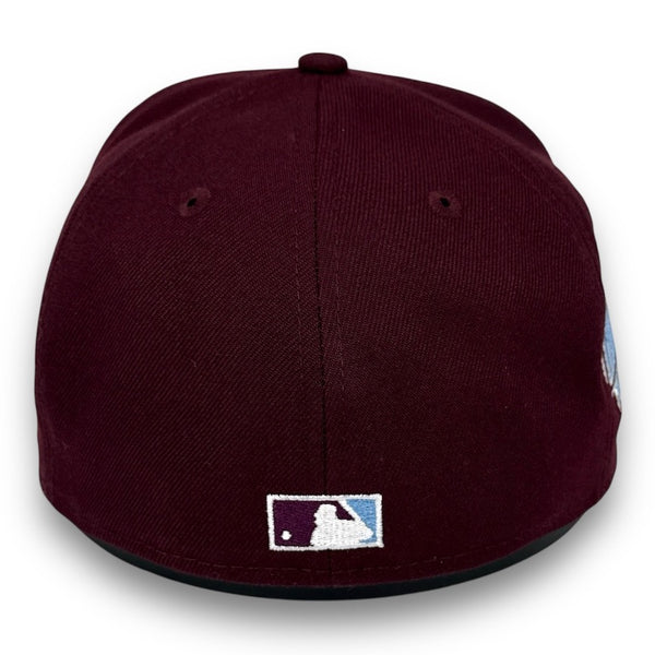 Phillies 96 ASG 59FIFTY Fitted Burgundy Hat Sky Blue UV