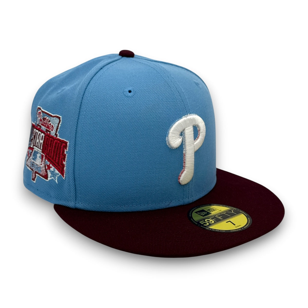 Phillies 96 ASG 59FIFTY Sky & Maroon New Era Hat