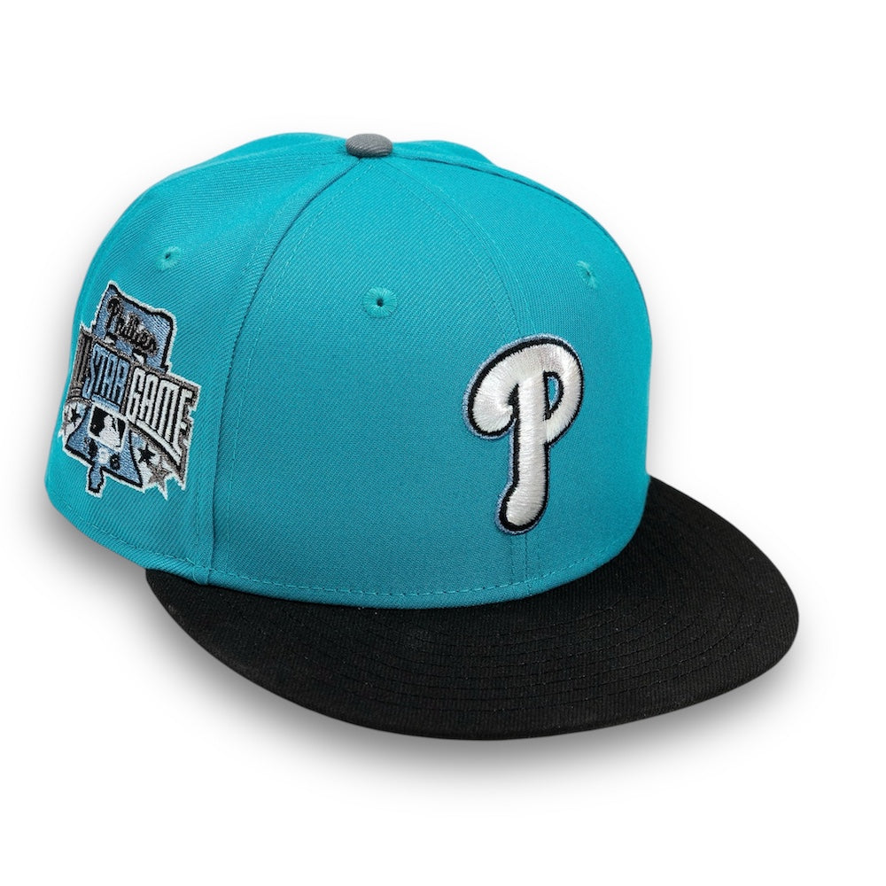 Phillies 96 ASG 59FIFTY Teal & Black New Era Hat